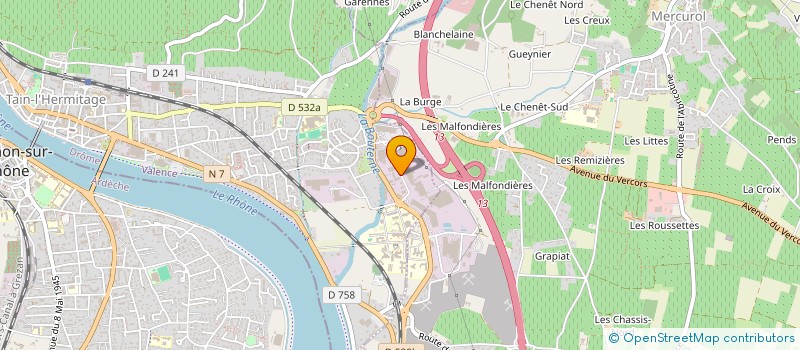 localisation de l'entreprise SCI DE L'ILE NEUVE  TAIN L HERMITAGE