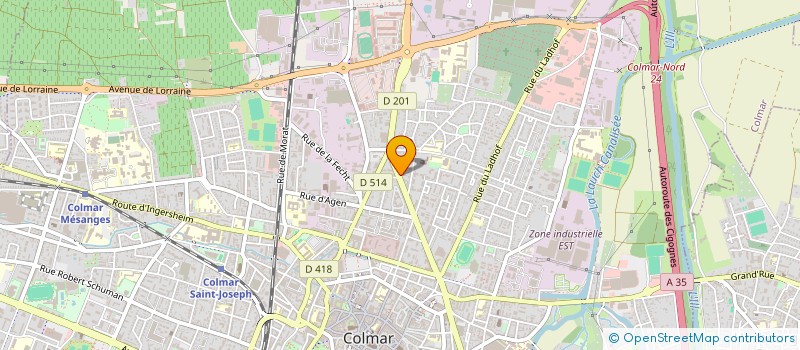 localisation de l'entreprise SCI DE L'ILL ET DU RHIN  COLMAR