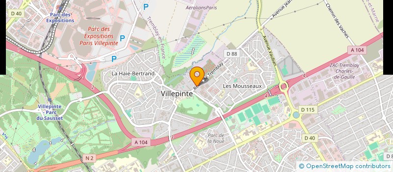localisation de l'entreprise SCI DE L'IMPALA à VILLEPINTE