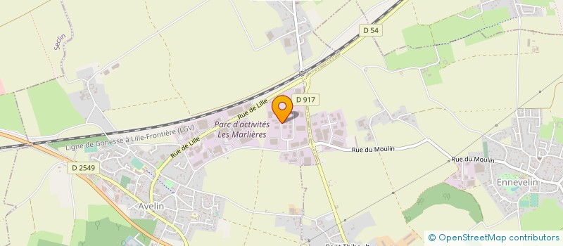 localisation de l'entreprise SCI DE L IMPRIMERIE  AVELIN