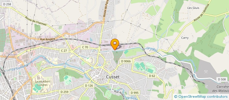 localisation de l'entreprise SCI DE L INDUSTRIE à CUSSET