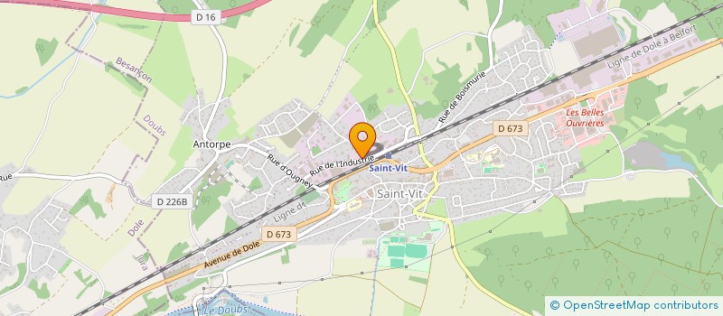 localisation de l'entreprise SCI DE L'INDUSTRIE  SAINT-VIT