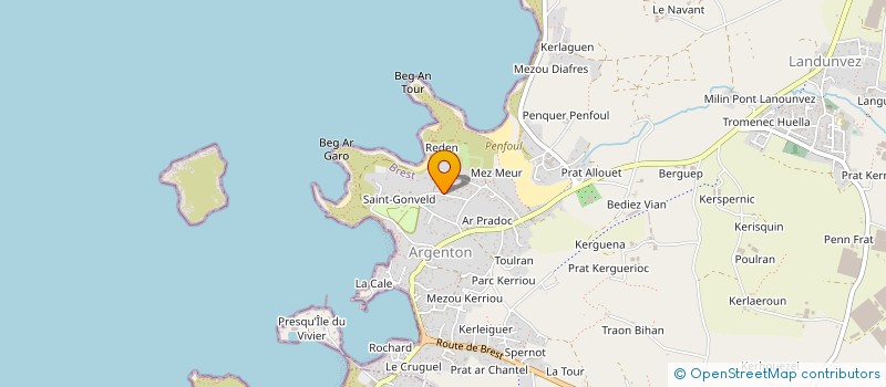 localisation de l'entreprise SCI DE L'IROISE  LANDUNVEZ