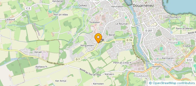 localisation de l'entreprise SCI DE L'IROISE  DOUARNENEZ