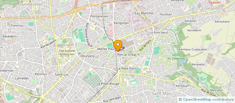 localisation de l'entreprise SCI DE L'IROISE  BREST