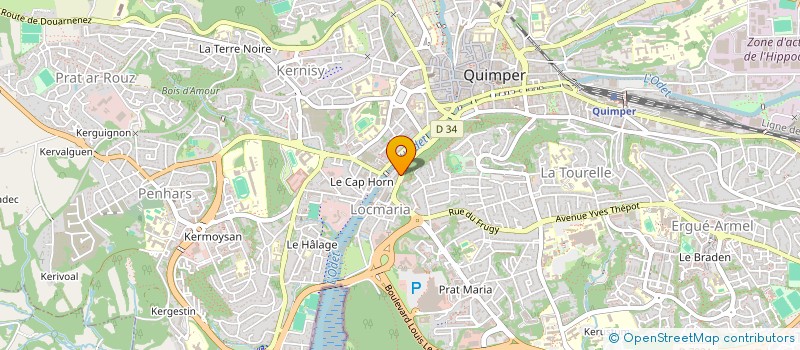 localisation de l'entreprise SCI DE L'OBSERVATOIRE  QUIMPER