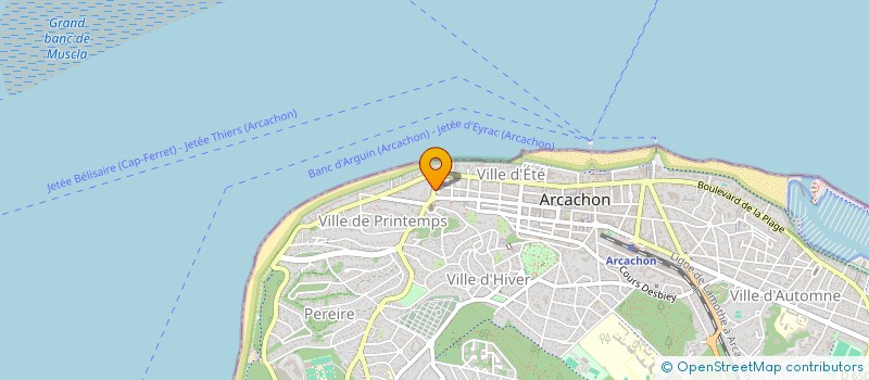 localisation de l'entreprise SCI DE L OCEAN  ARCACHON