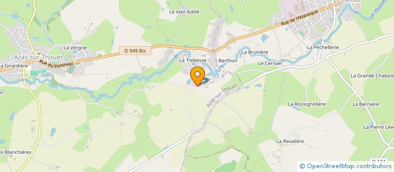 localisation de l'entreprise SCI DE L'OCEAN  AZAY-SUR-THOUET