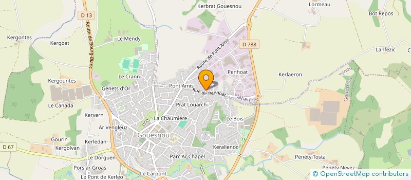 localisation de l'entreprise SCI DE L'OCEAN  PLABENNEC