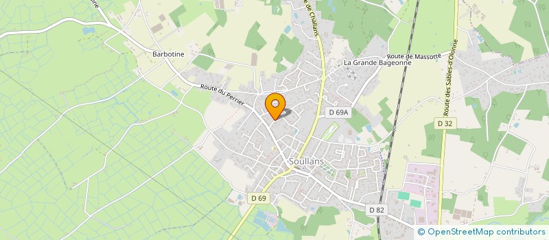 localisation de l'entreprise SCI DE L'OCEAN à SOULLANS