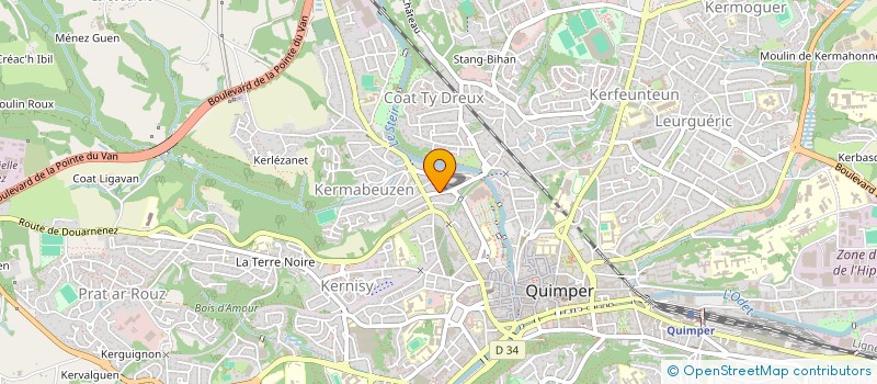 localisation de l'entreprise SCI DE L'ODET à QUIMPER