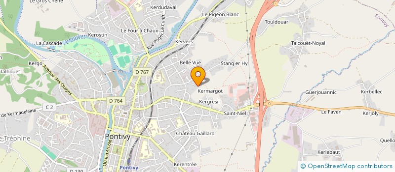 localisation de l'entreprise SCI DE L'ODET  PONTIVY