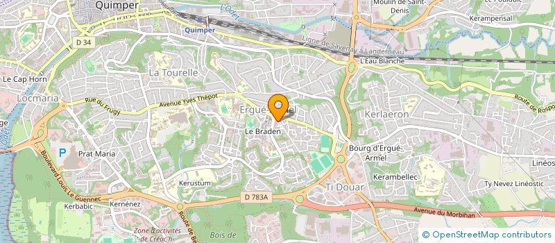 localisation de l'entreprise SCI DE L'ODET ET DE L'AUDE  QUIMPER