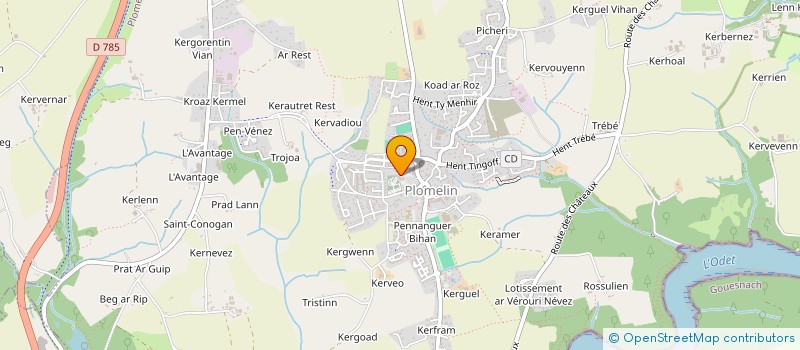 localisation de l'entreprise SCI DE L'ODET VSV  PLOMELIN