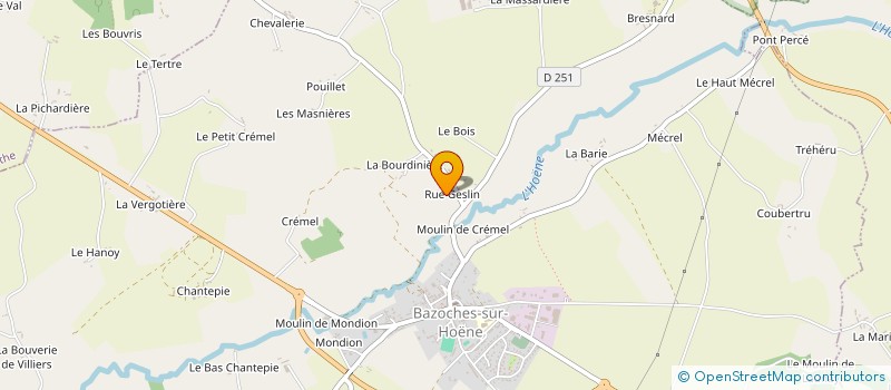 localisation de l'entreprise SCI DE L ODOL à BAZOCHES-SUR-HOENE
