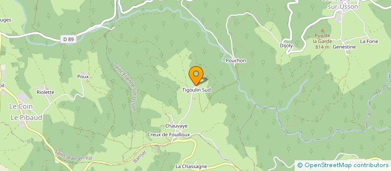 localisation de l'entreprise SCI DE L OISERAIE  SAINT-ETIENNE-SUR-USSON