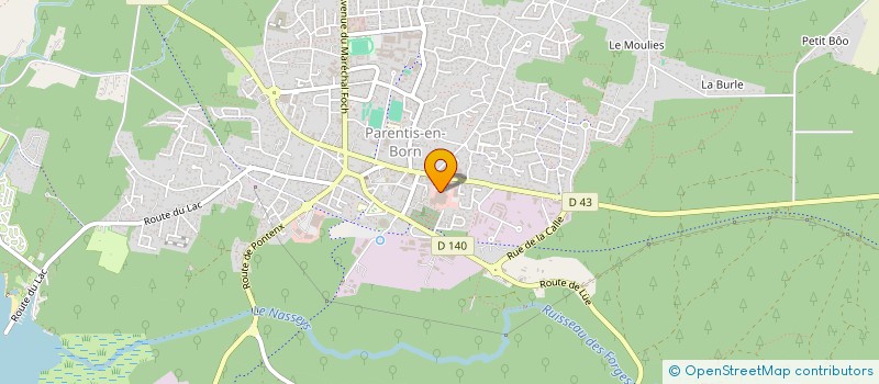 localisation de l'entreprise SCI DE L'OLIVIER  PARENTIS-EN-BORN