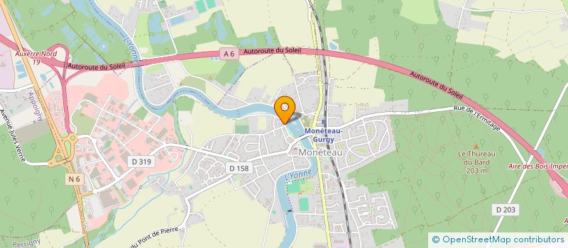 localisation de l'entreprise SCI DE L'OLIVIER à MONETEAU