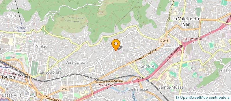 localisation de l'entreprise SCI DE L'OLIVIER D'ORTOLAN  TOULON