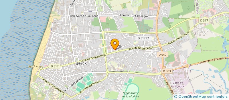 localisation de l'entreprise SCI DE L'ORANGE BLEUE  BERCK