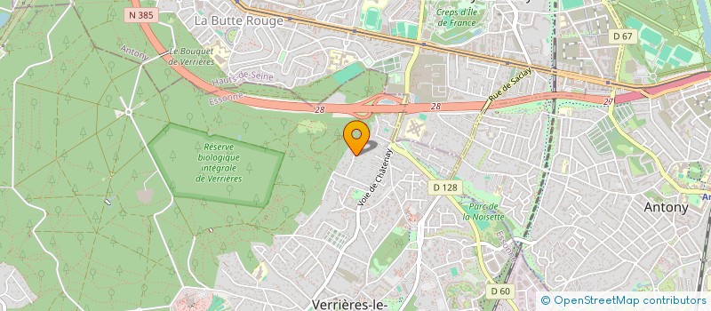 localisation de l'entreprise SCI DE L'ORANGER à VERRIERES-LE-BUISSON