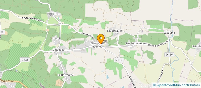 localisation de l'entreprise SCI DE L'ORANGER  AIGALIERS