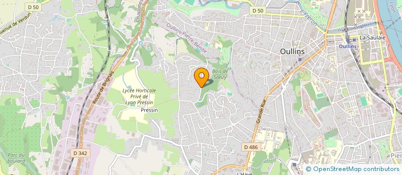 localisation de l'entreprise SCI DE L'ORANGER  SAINT-GENIS-LAVAL