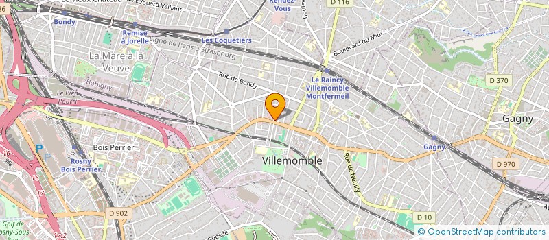 localisation de l'entreprise SCI DE L'ORANGERIE à VILLEMOMBLE