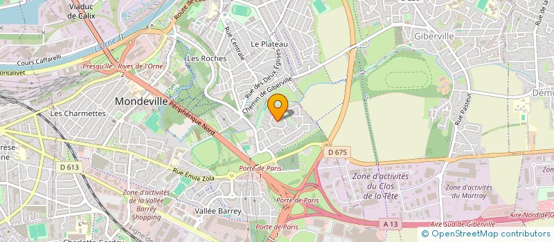 localisation de l'entreprise SCI DE L ORANGERIE à MONDEVILLE