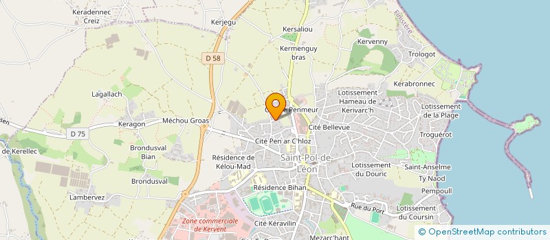 localisation de l'entreprise SCI DE L'ORANGERIE  SAINT-POL-DE-LEON