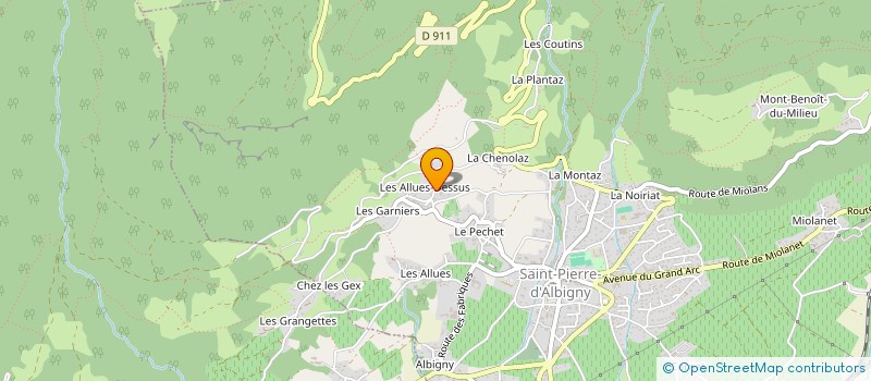 localisation de l'entreprise SCI DE L'ORATOIRE  SAINT-PIERRE-D'ALBIGNY