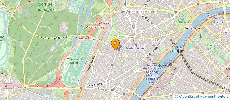 localisation de l'entreprise SCI  DE L'ORATOIRE DE L'AV DES CHALETS  PARIS