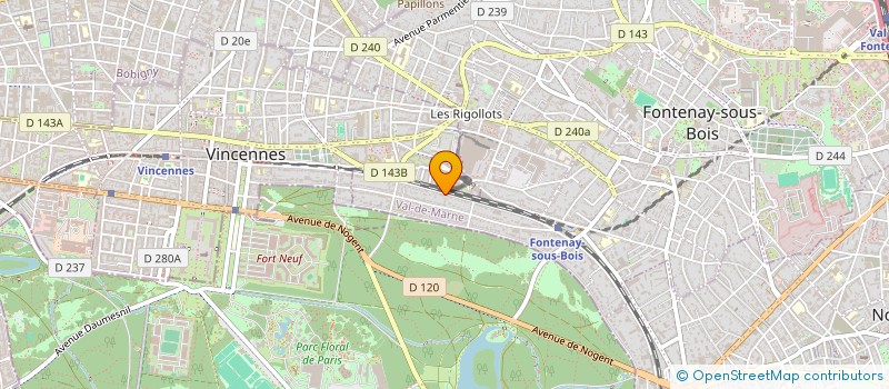 localisation de l'entreprise SCI DE L'OREE DU BOIS  FONTENAY-SOUS-BOIS