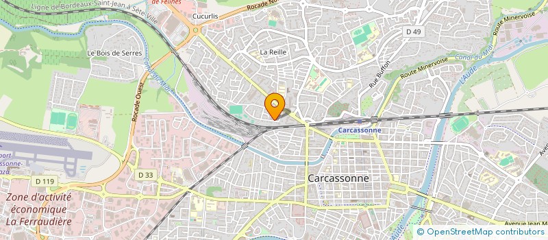 localisation de l'entreprise SCI DE L'ORFEVRERIE à CARCASSONNE