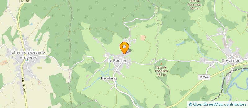 localisation de l'entreprise SCI DE L'ORME  LE ROULIER