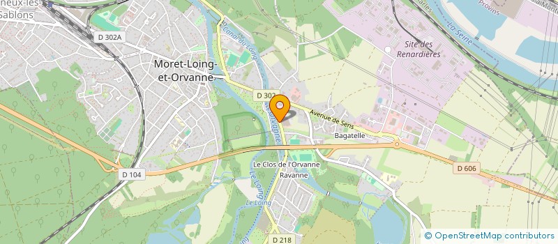 localisation de l'entreprise SCI DE L'ORVANNE  MORET-LOING-ET-ORVANNE