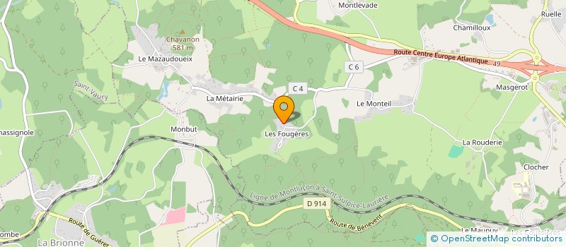 localisation de l'entreprise SCI DE L'OUCHE  SAINT-SULPICE-LE-GUERETOIS