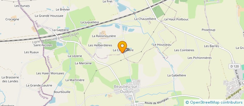 localisation de l'entreprise SCI DE L OUDON  BEAULIEU-SUR-OUDON