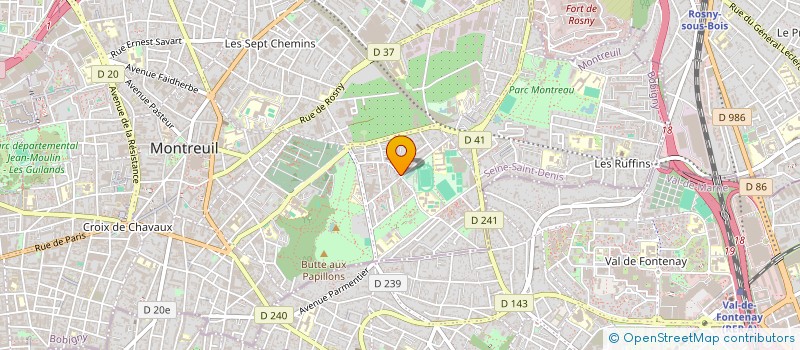 localisation de l'entreprise SCI DE L'OUEST PARISIEN à MONTREUIL