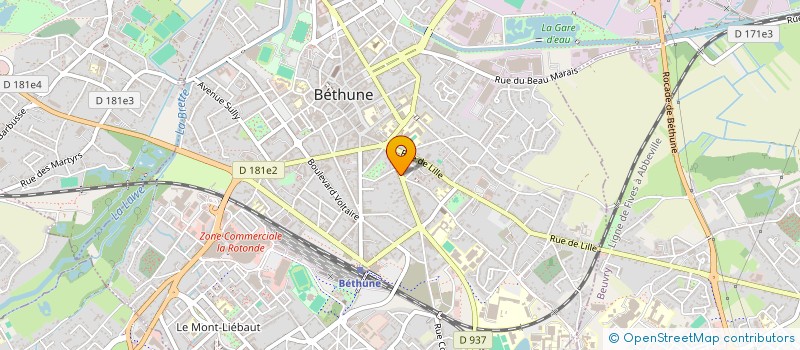 localisation de l'entreprise SCI DE L'UBY  BETHUNE