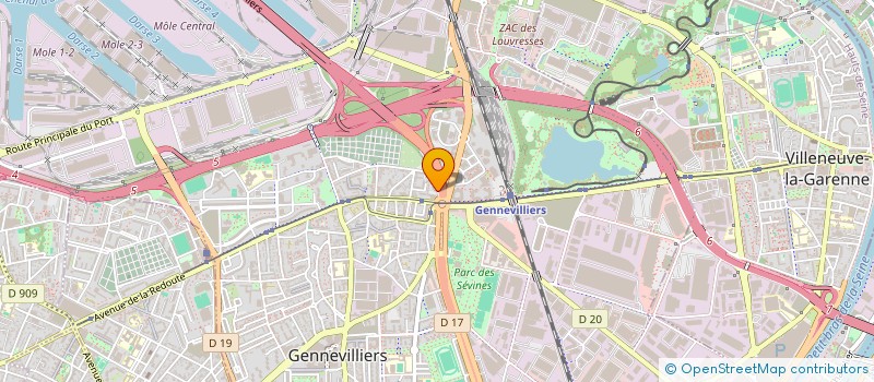 localisation de l'entreprise SCI DE L'UNIFORME à GENNEVILLIERS