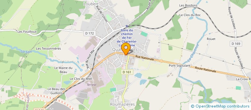 localisation de l'entreprise SCI DE L'UNION à TERRES-DE-HAUTE-CHARENTE