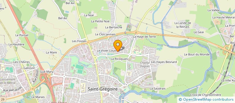 localisation de l'entreprise SCI DE L'UNION  SAINT-GREGOIRE