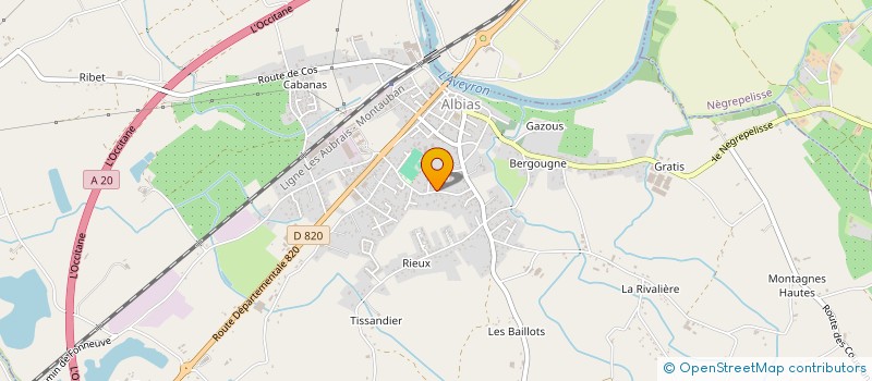 localisation de l'entreprise SCI DE L'UNIVERS  ALBIAS