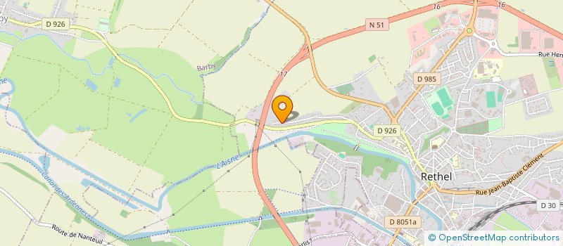 localisation de l'entreprise SCI DE L'UNIVERSITE  RETHEL