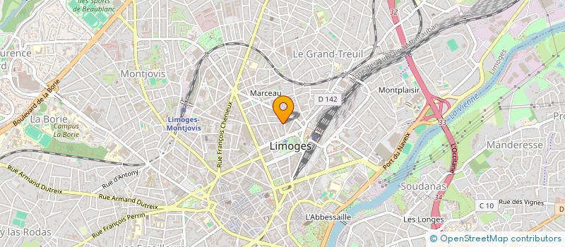 localisation de l'entreprise SCI DE L'UNIVERSITE à LIMOGES