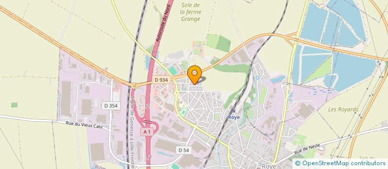 localisation de l'entreprise SCI DE L'YERES  ROYE