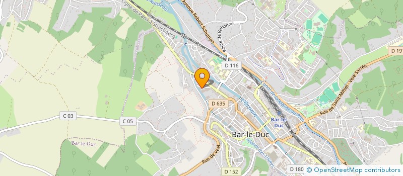 localisation de l'entreprise SCI DE L'YRON à BAR-LE-DUC