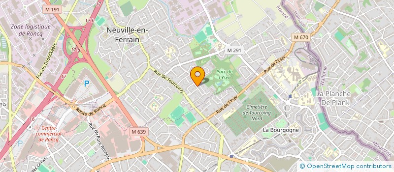 localisation de l'entreprise SCI DE L'YSER 59 à NEUVILLE-EN-FERRAIN