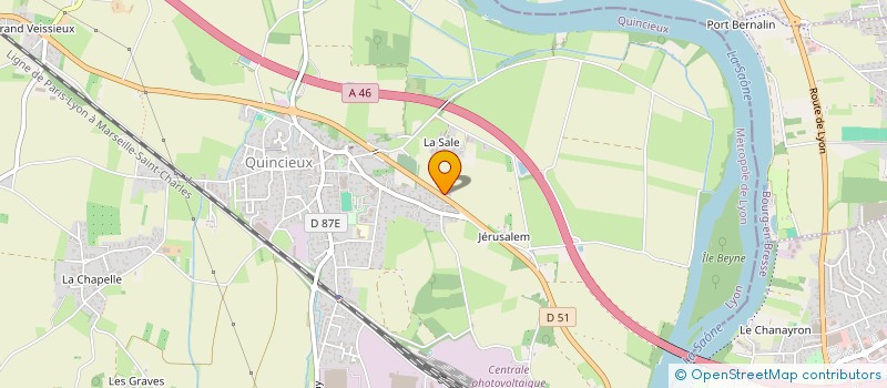 localisation de l'entreprise SCI DE L'YZERON  QUINCIEUX